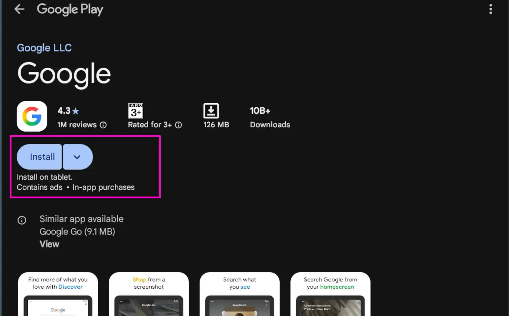 Install Google App